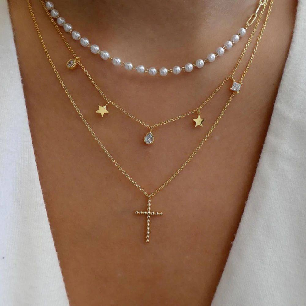 Vintage Gold Multi-style Necklaces For Women