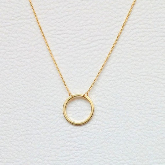 Personality Fashion Ladies Simple Empty Circle Geometric Pendant Necklace Exquisite Clavicle Chain
