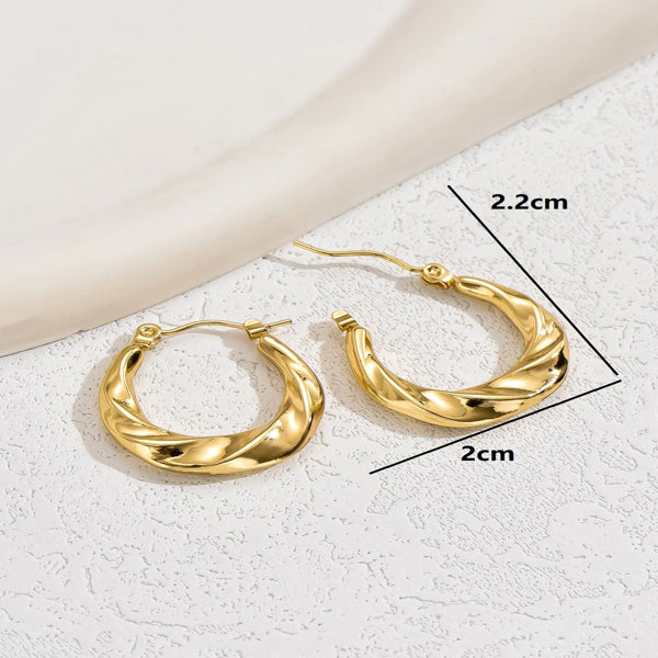 Classic Zircon Hoop Earrings – Everyday Elegance